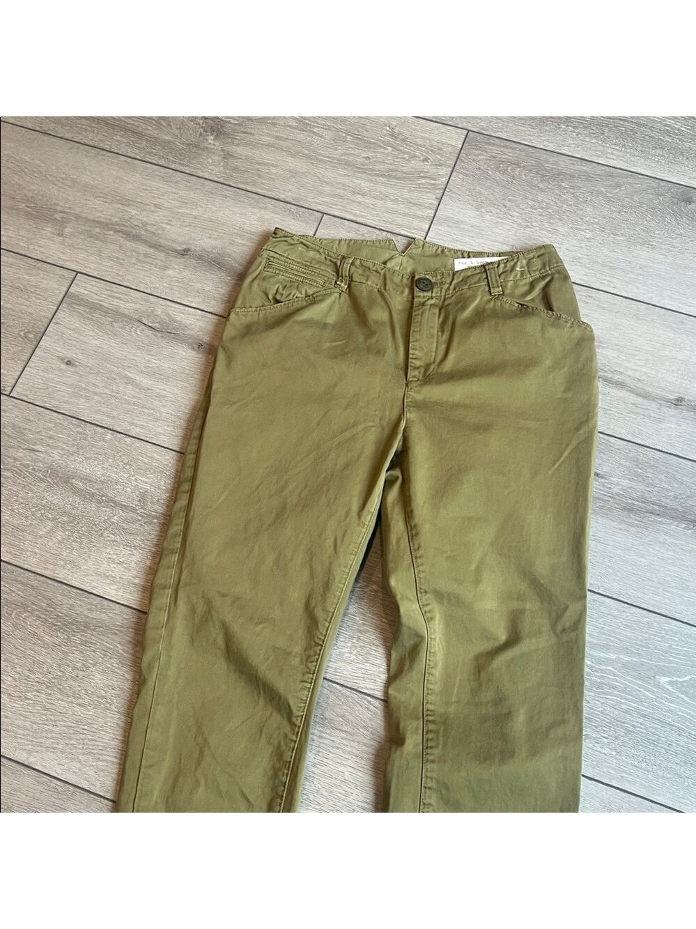 rag & bone Olive Utility Classic field cotton Chinos size 26 - Picture 4 of 8
